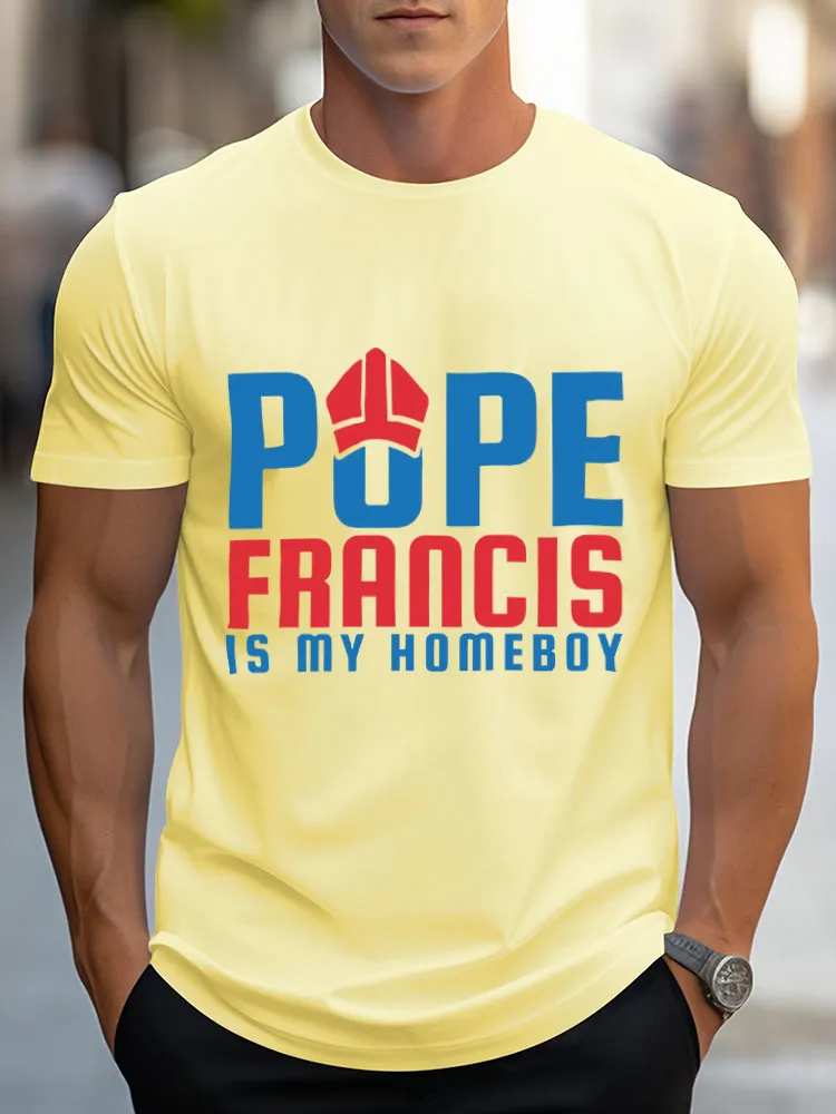 Men's Thank You Father 1936-2025 Print Short Sleeve Round Neck Cotton T-Shirt