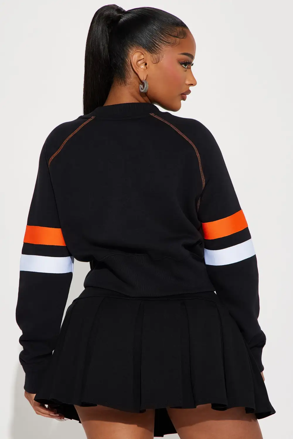 Cincinnati Bengals Cropped Sweatshirt - Black