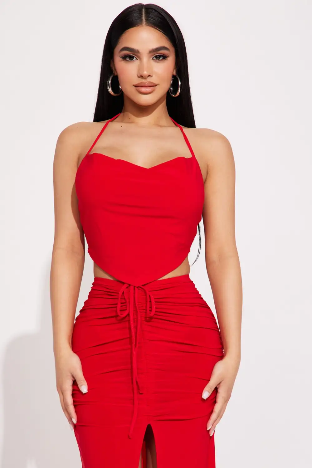 Love Twice Skirt Set  - Red