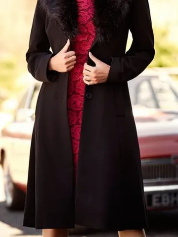 Casual Plain Loose Long sleeve Teddy Jacket