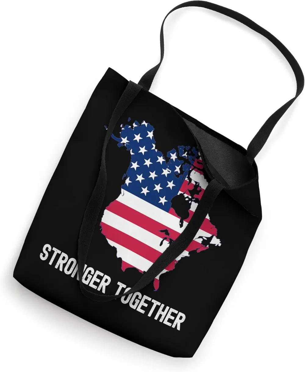 Trump Canada USA 51st State Map American Flag Tote Bag