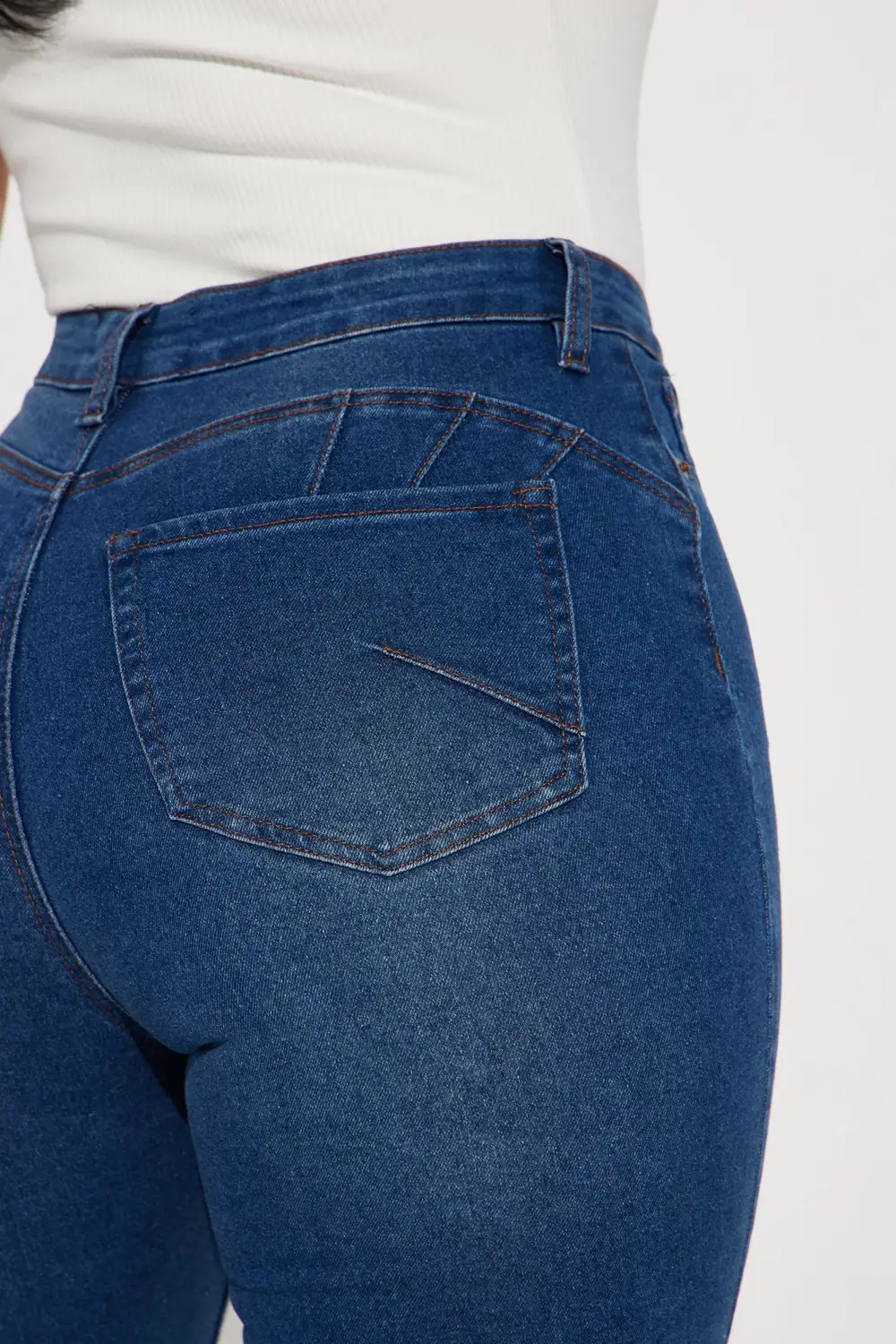 Back It Up Ripped Booty Lifting Stretch Skinny Jeans - Dark Wash
