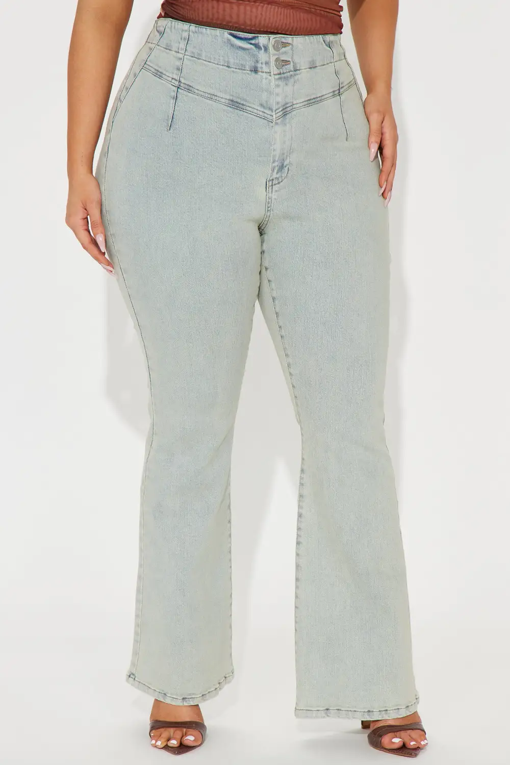 Talking It Out Stretch Flare Jeans - Vintage Wash