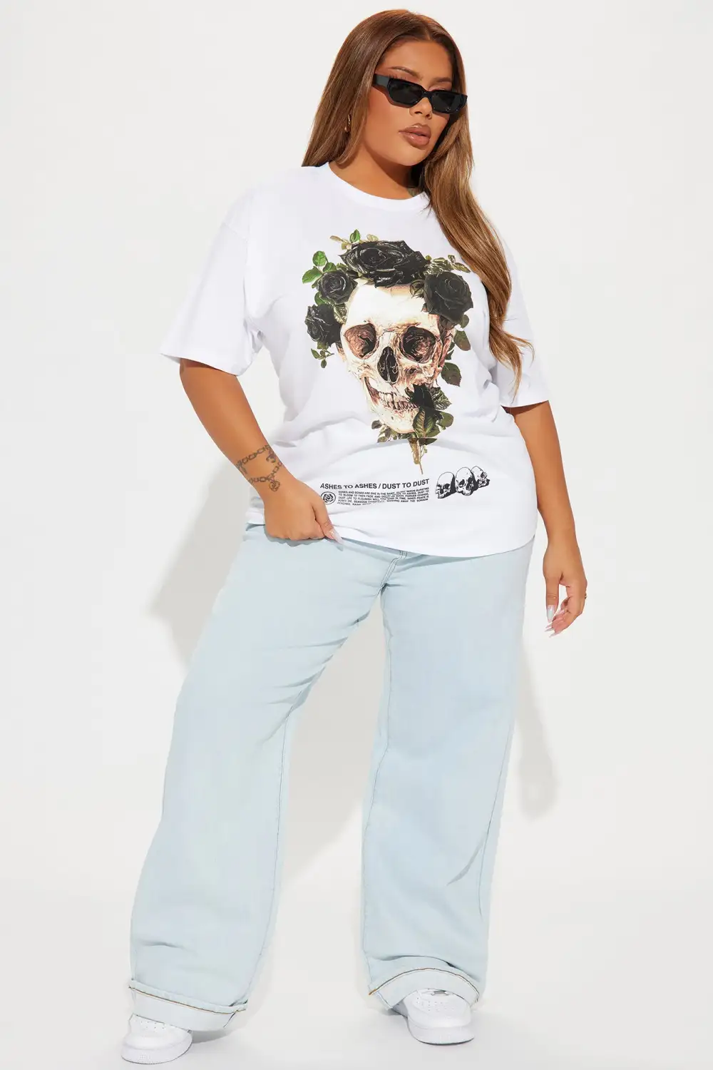 Poppin' Off Stretch Baggy Jeans - Light Wash