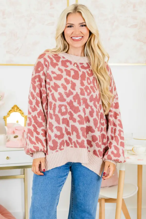 Me And The Jungle Sweater, Pink