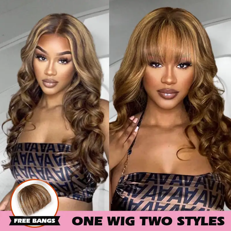 One Wig Two Styles | 4/27 Highlight Body Wave Wig 13x6 Lace Front Human Hair Wig