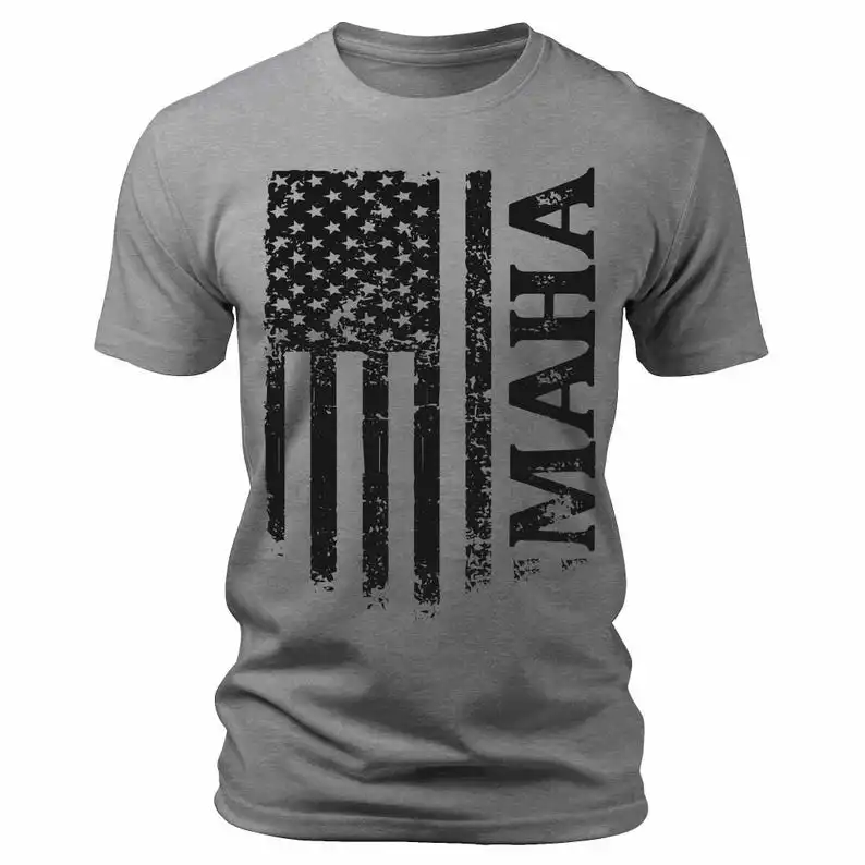 Men's Patriotic MAHA Make America Healthy Again American Flag T-Shirt, Gift for Dad, America, USA, Health, USA Flag, Gifts for Him