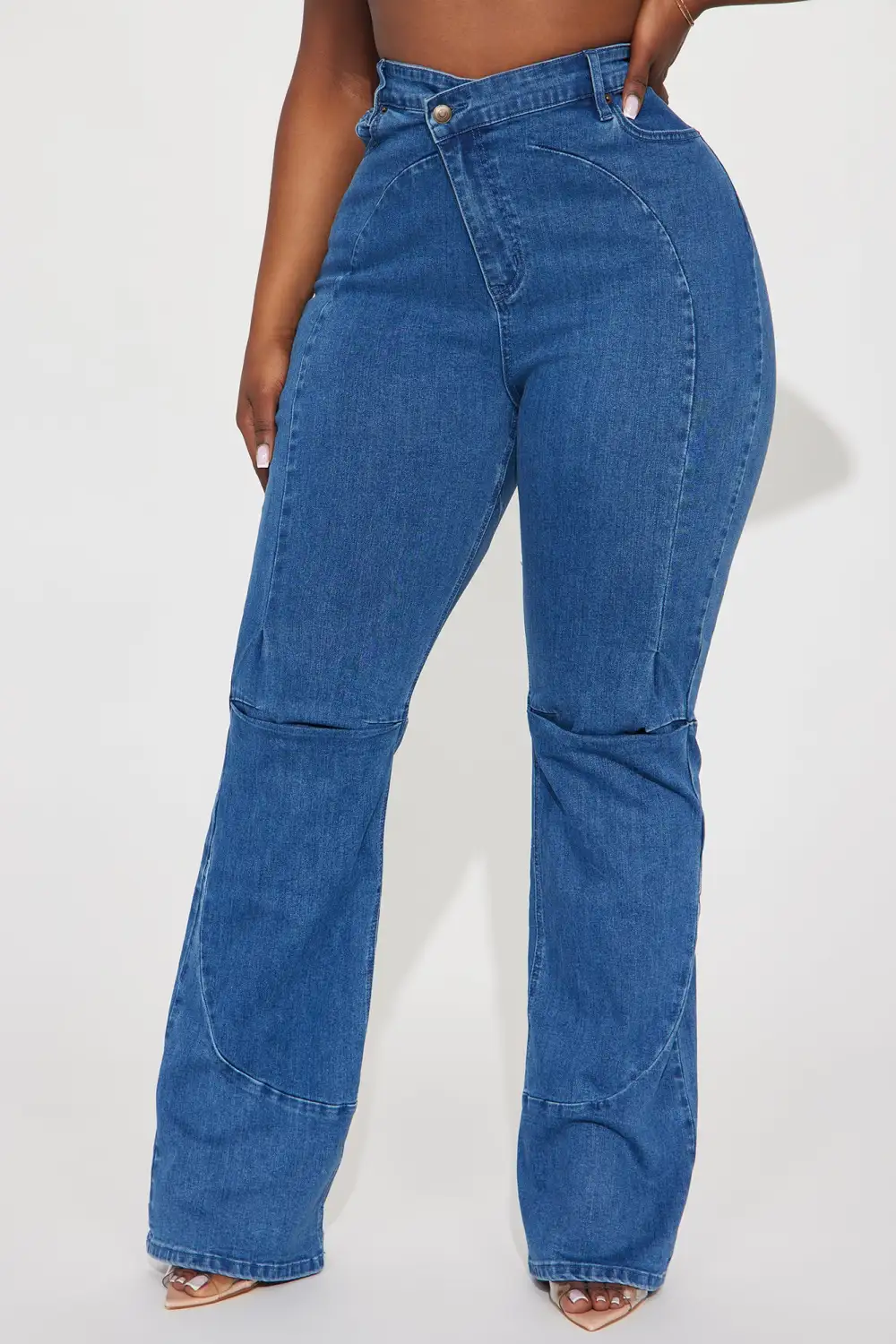 Making Deposits Crossover Stretch Bootcut Jeans - Medium Wash