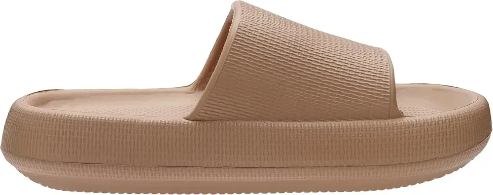 WHITIN Pillow Slippers for Women Non Slip | Cushioned Thick Sole Slides | Quick Drying Bathroom Sandals