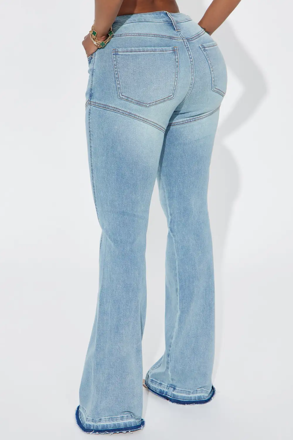 Marguerite Stretch Flare Jeans - Light Wash