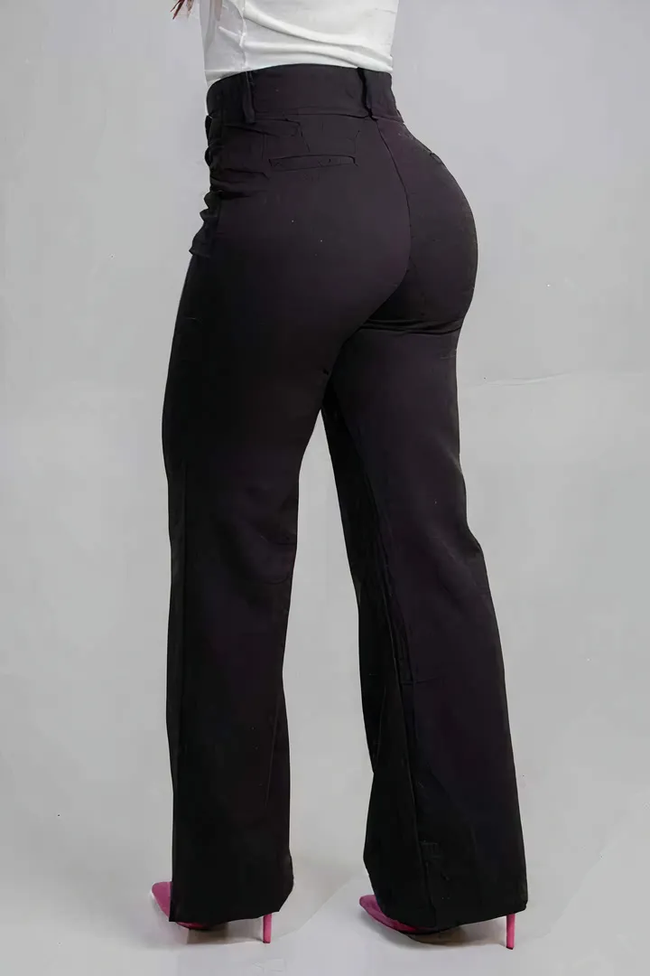 High Waist Pocket Wide Leg Jeans