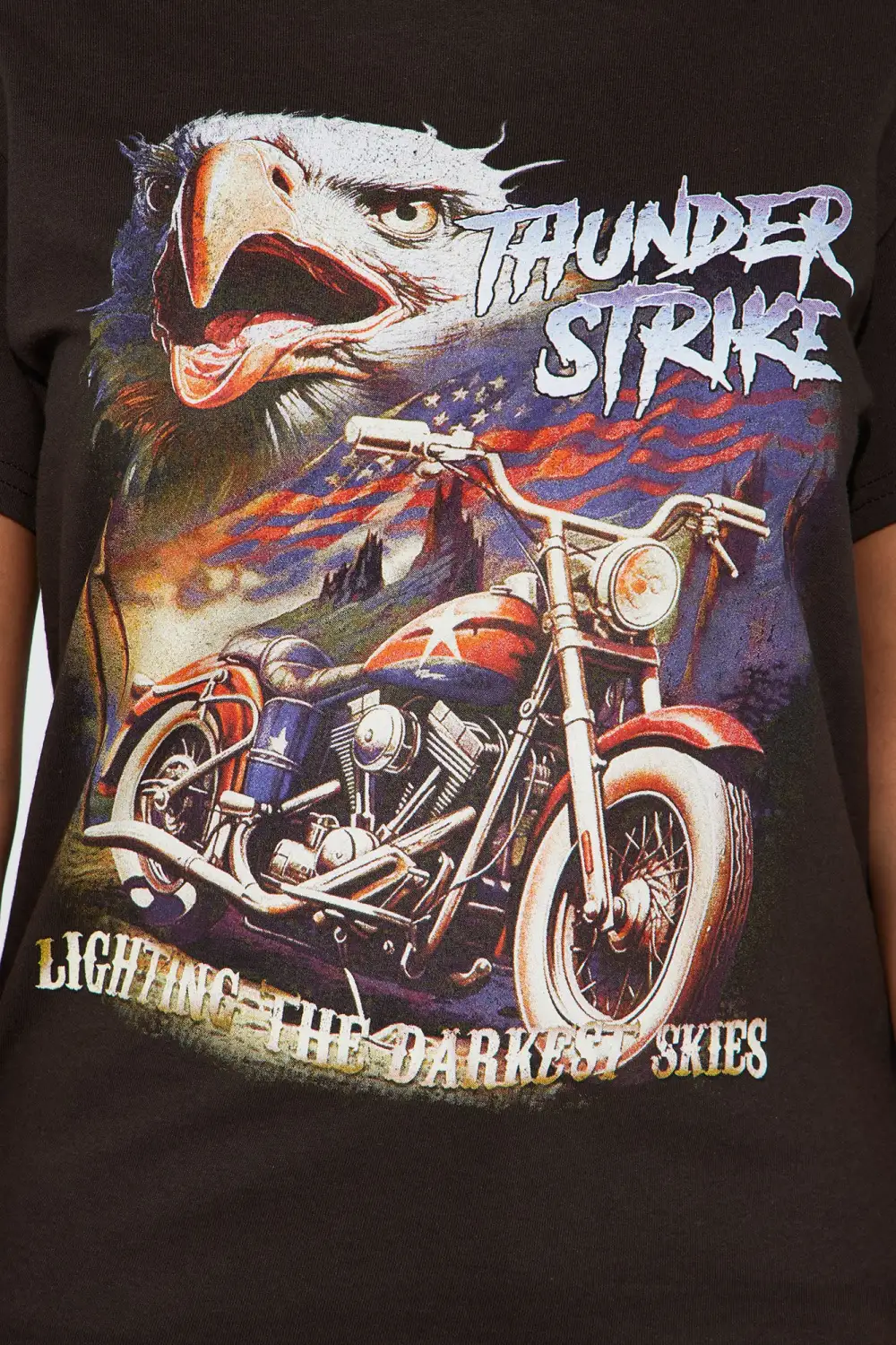 Thunder Strike Graphic Tee - Brown