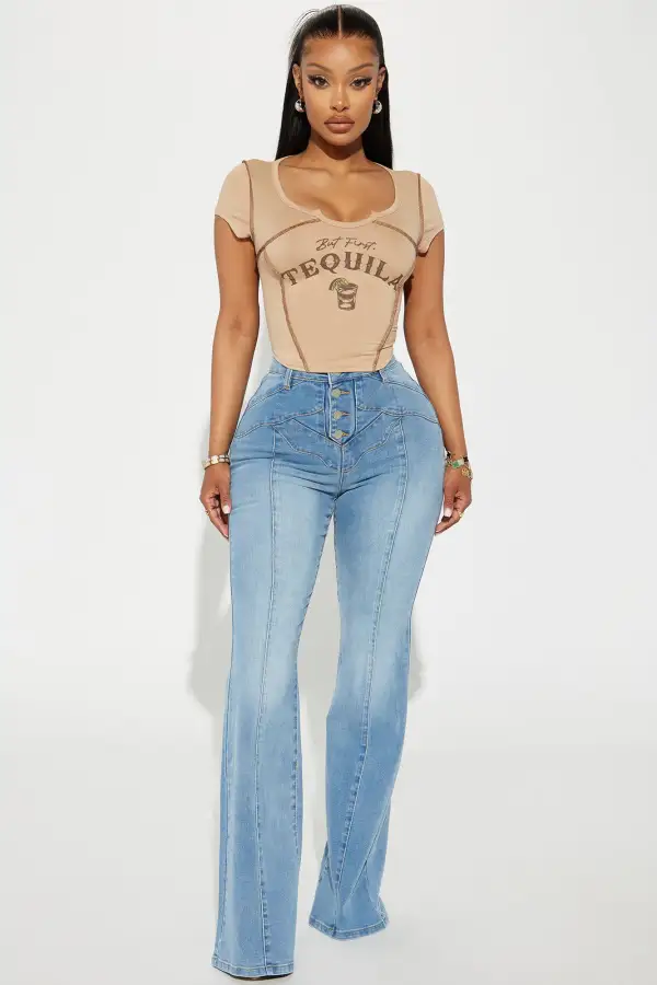 Tequila First Crop Top - Taupe