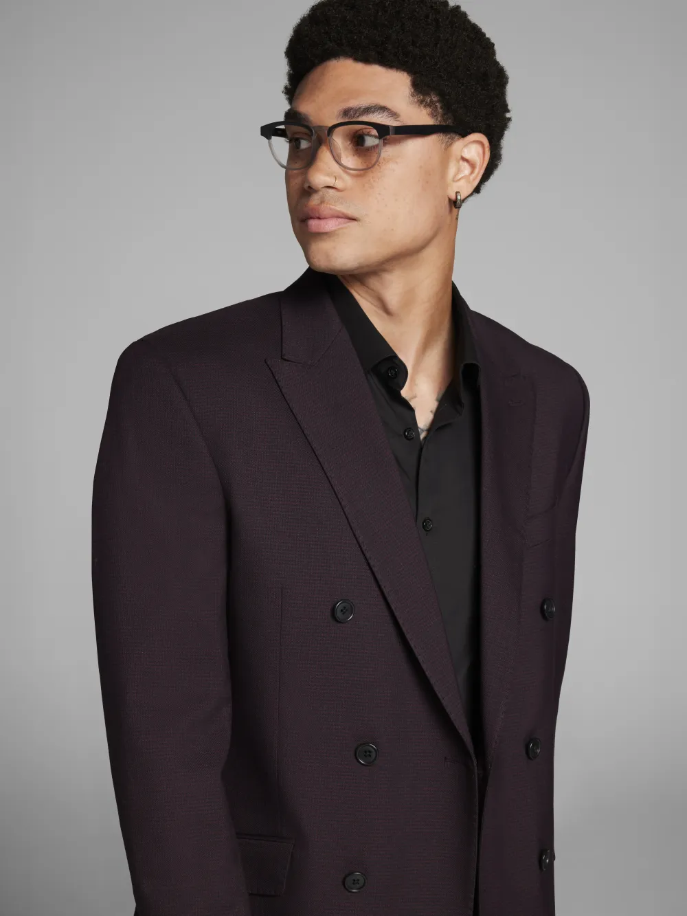 Wilke-Rodriguez Slim Fit Double Breasted Houndstooth Suit