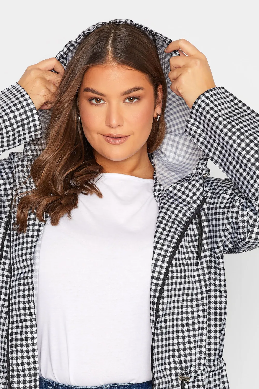 LTS Tall Black Dalmatian Print Pocket Parka