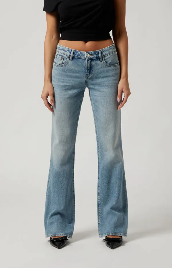 PacSun Jade Low Rise Bootcut Jeans Light Indigo