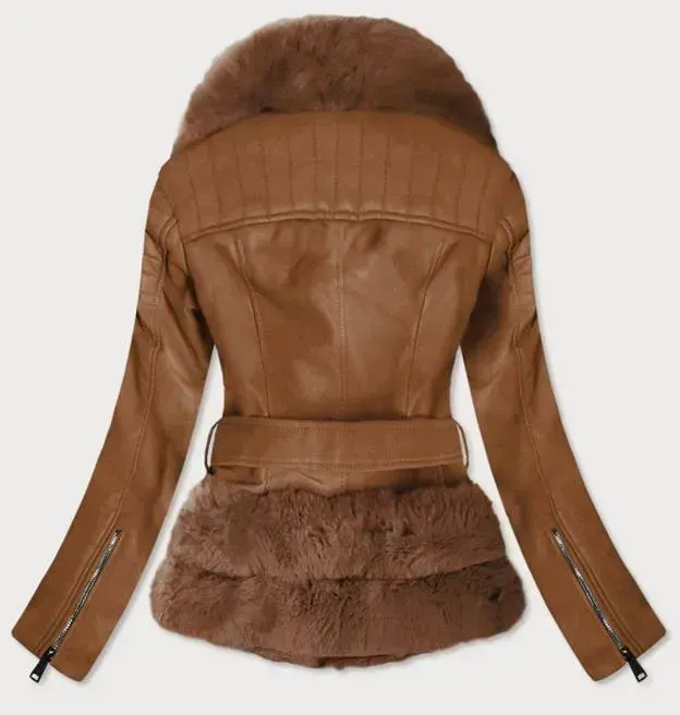 Brown fur coat