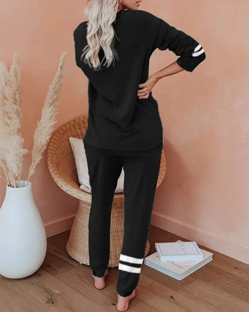 Lounge Sets for Women Two Piece Outfits Sweatsuits Sets Long Pant Loungewear Workout Athletic Tracksuits
