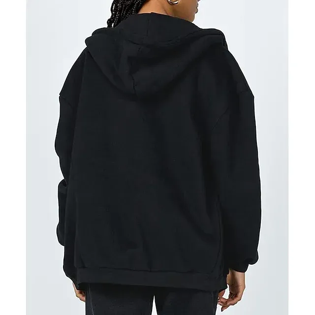 Hooded Drawstring Women's Jacket Long Sleeve Hooded Sweatshirt Athletic Warm Casual Breathable Moisture Wicking Running Sports Training Hiking Sportswear