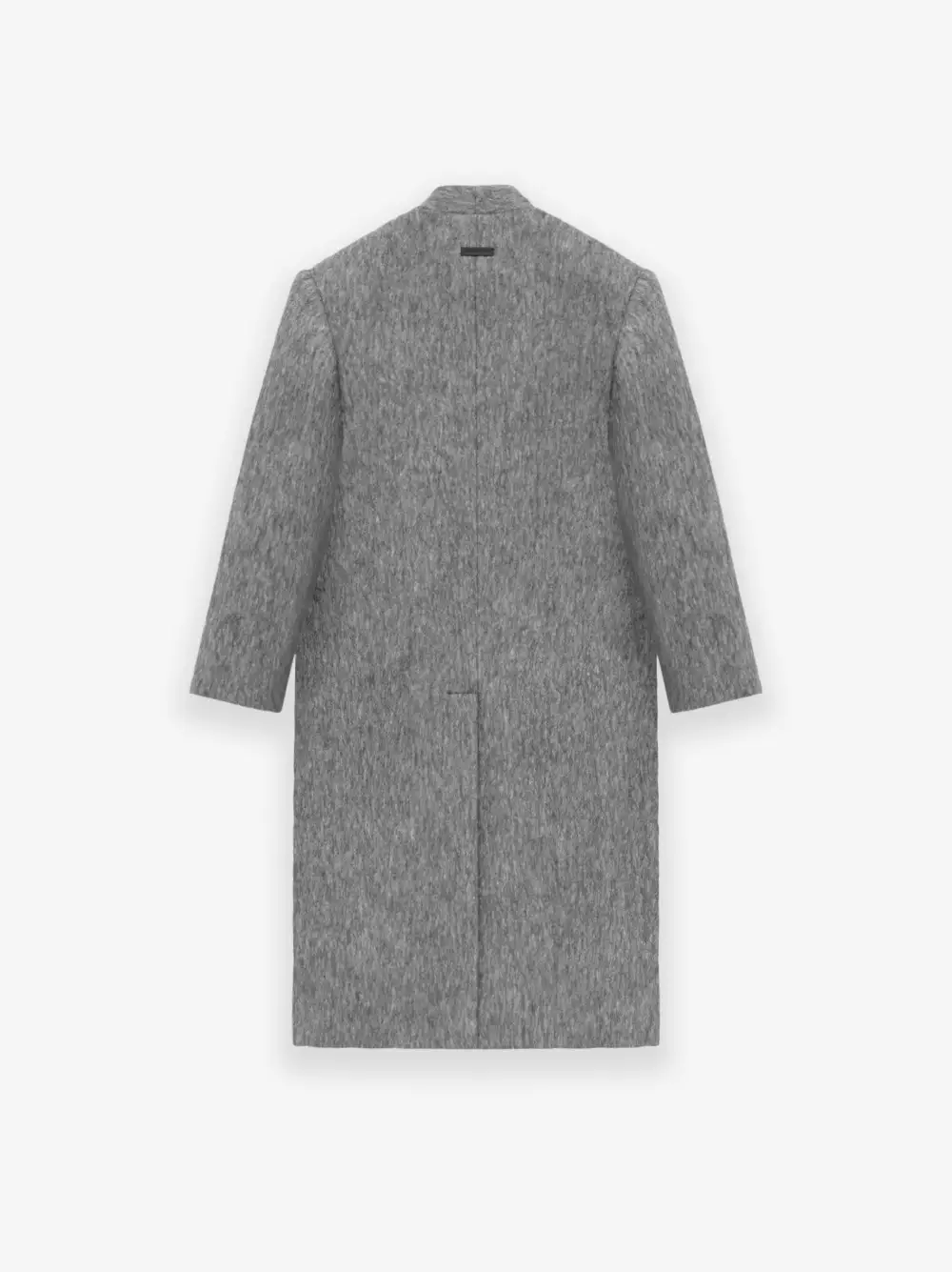 Alpaca Wool Lapelless Overcoat