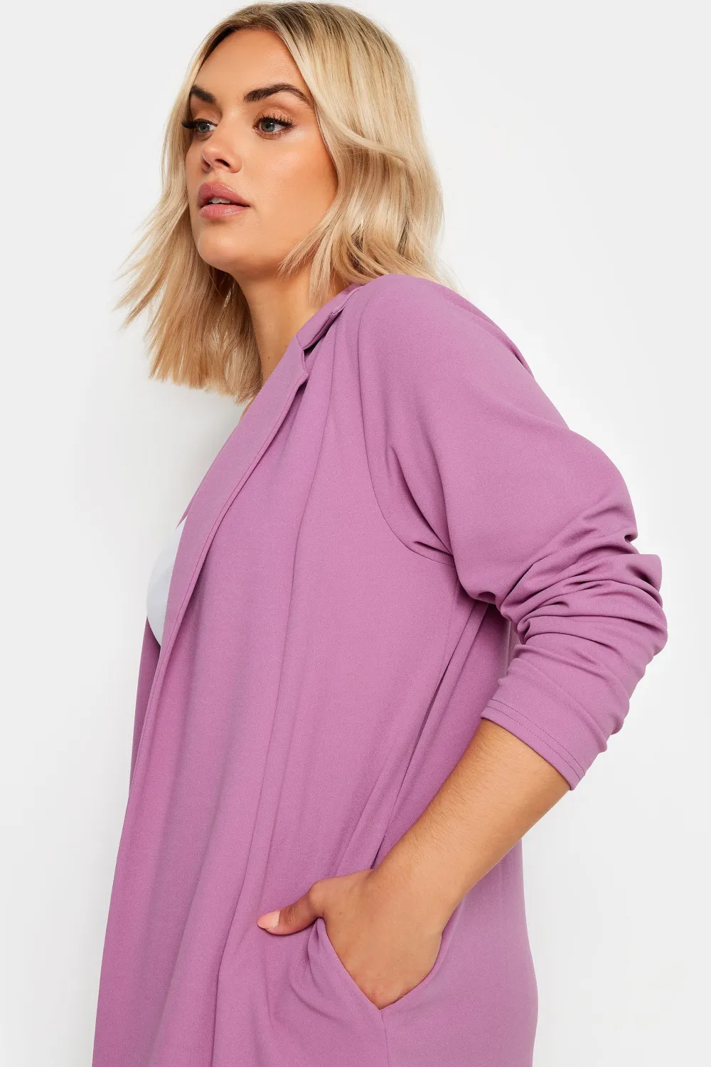 YOURS Curve Lime Green Scuba Blazer