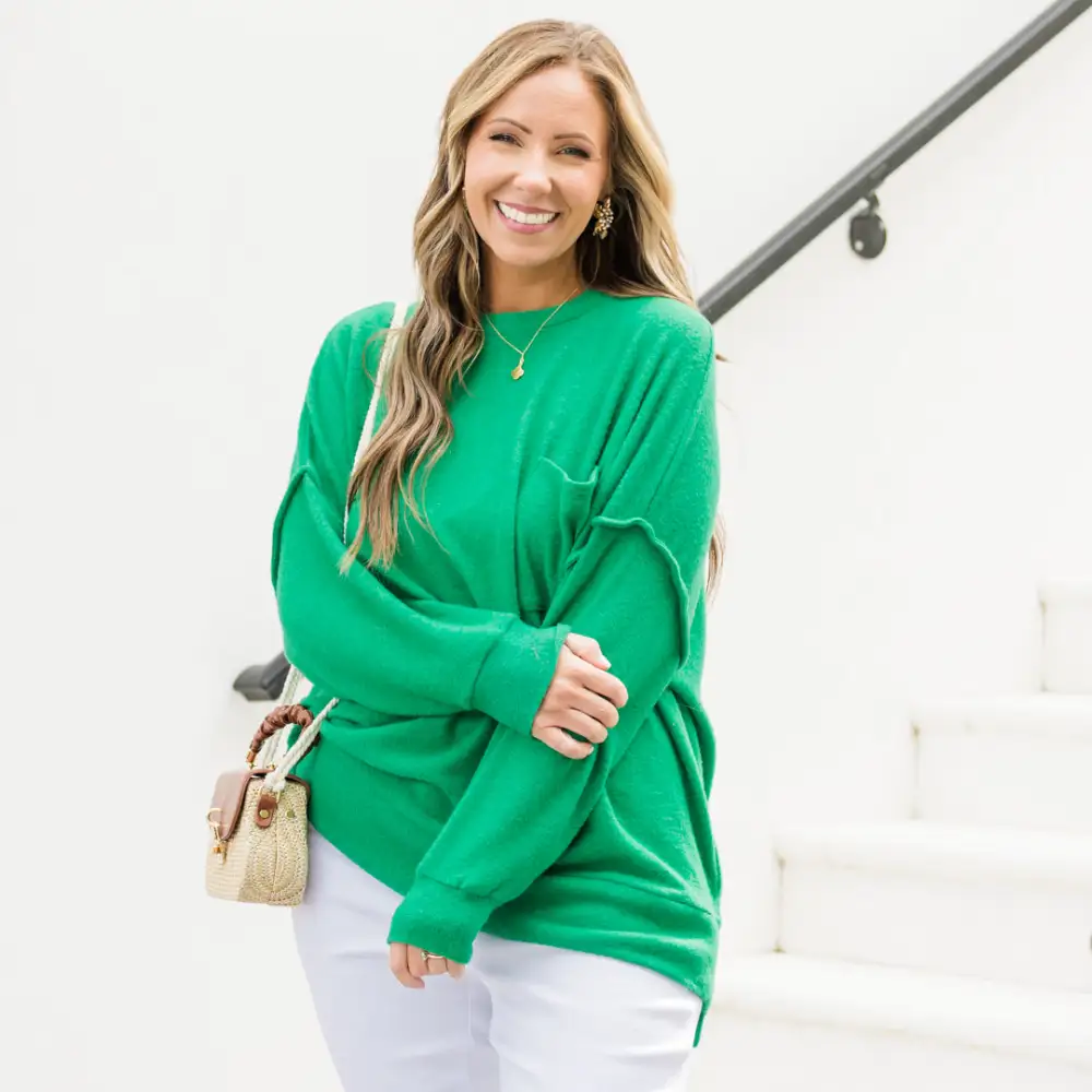 Just Take A Break Sweater, Kelly Green