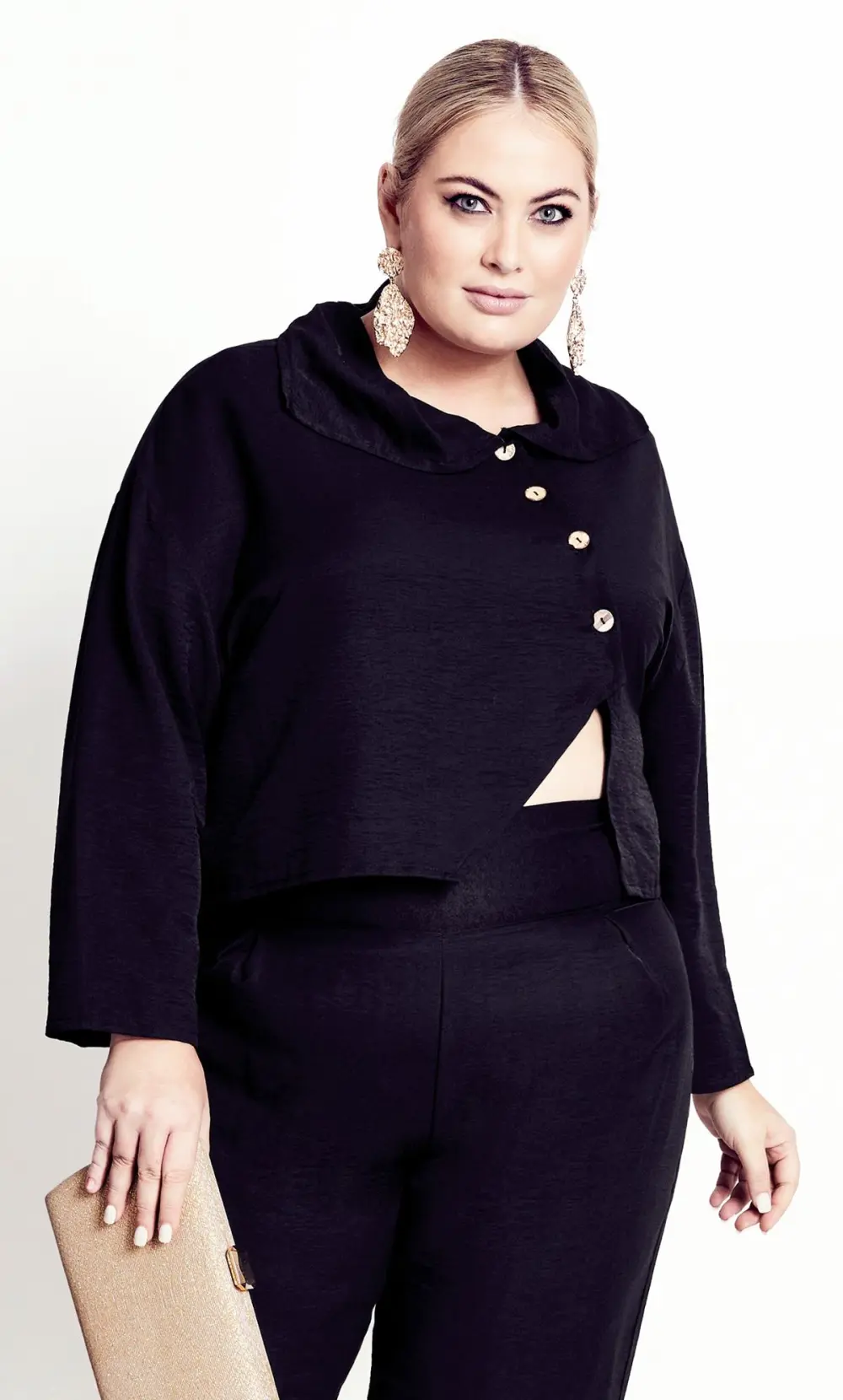 Evans Baptiste Black Cropped Jacket