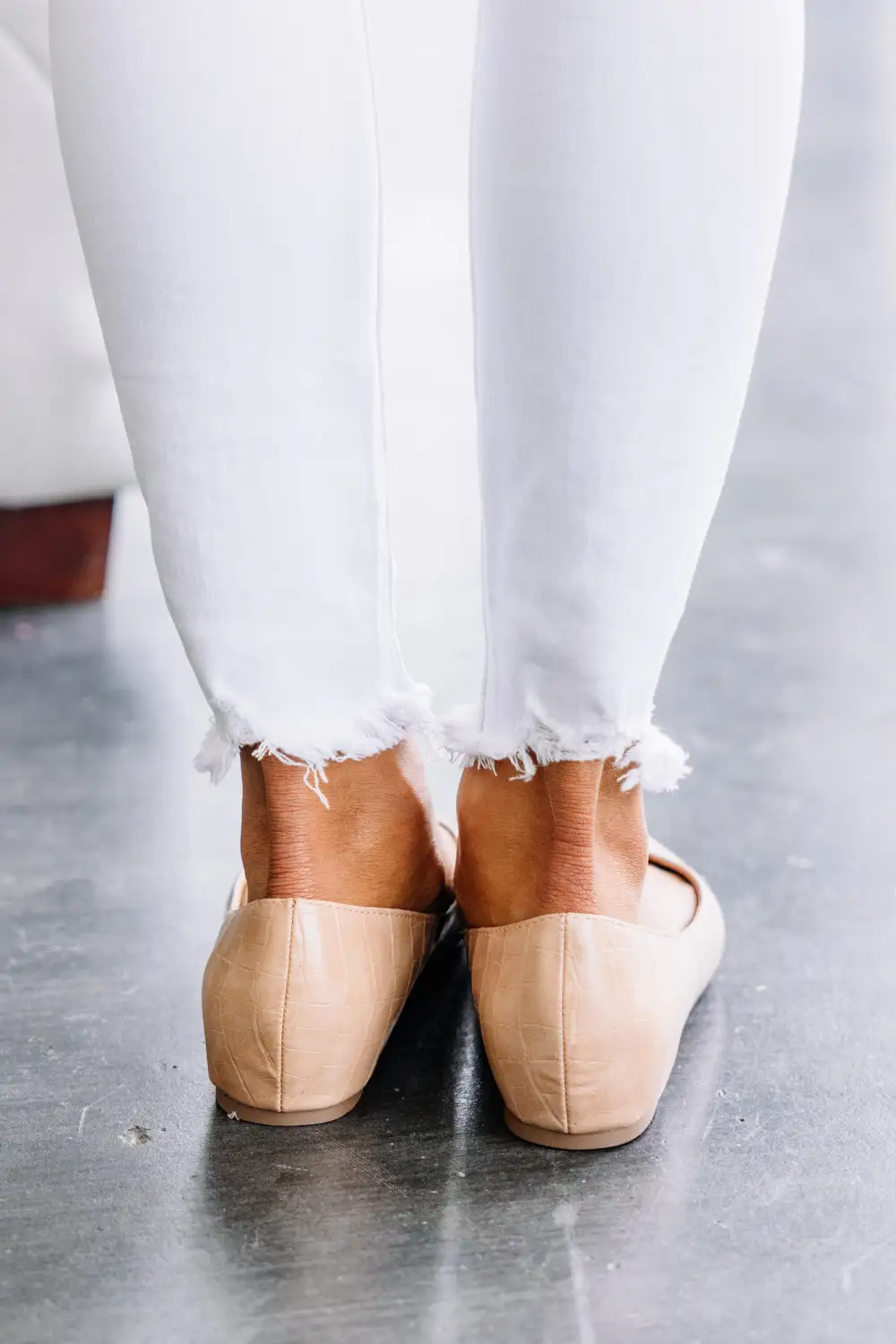 More Than You Know Taupe Brown Reptile Flats