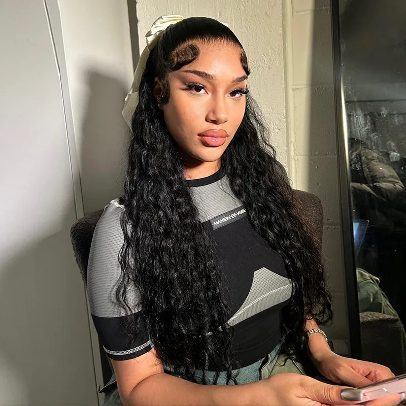 Sterly Deep Wave Bundles With 13X6 Lace Frontal Human Hair Bundles With Frontal