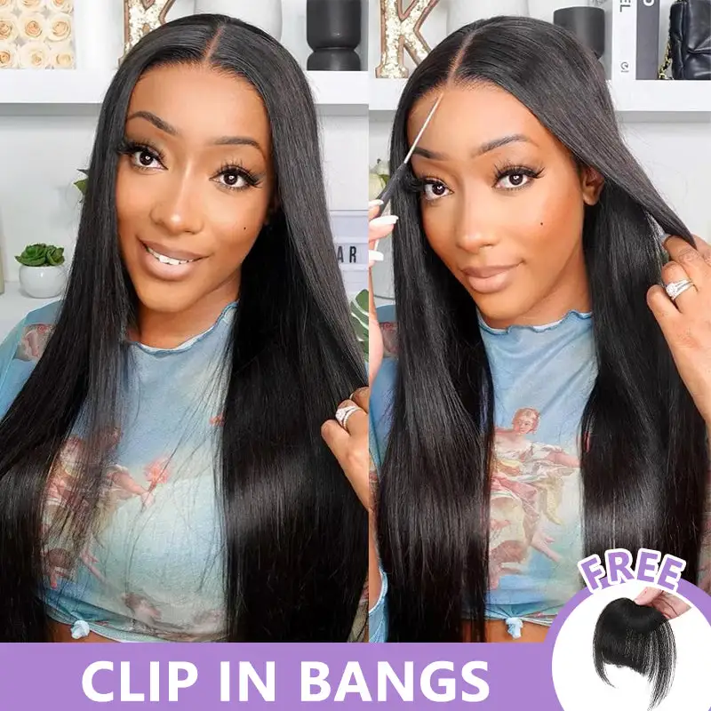 Ready to Go Wigs | 6x5 / 9x6 Glueless Straight Hair Wig Pre-Cut Lace & Pre Bleached | Flash Sale