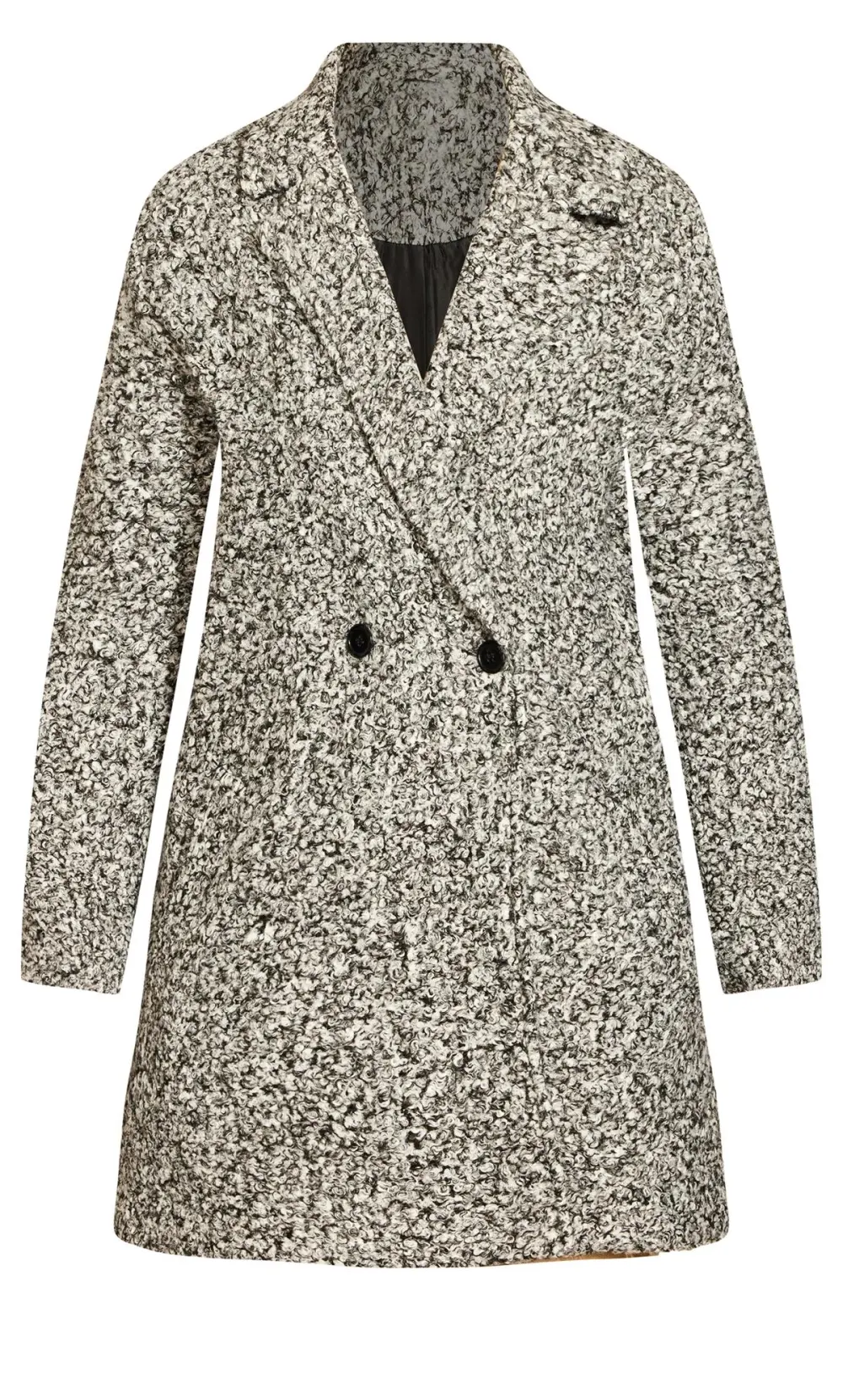 Evans Grey Boucle City Coat
