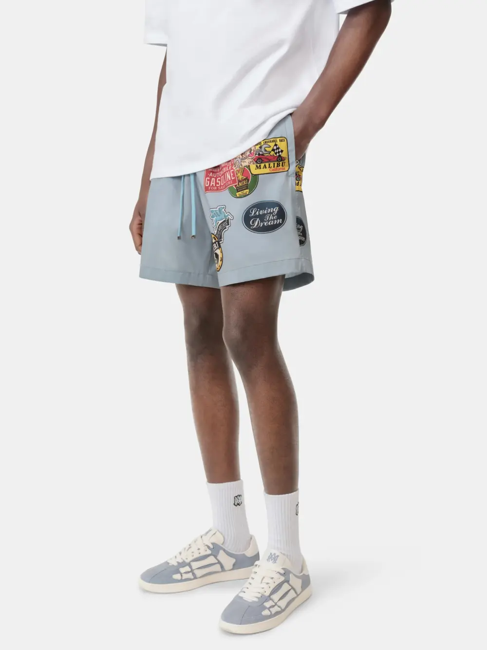 Station Patch Swim Trunk - Ashley Blue