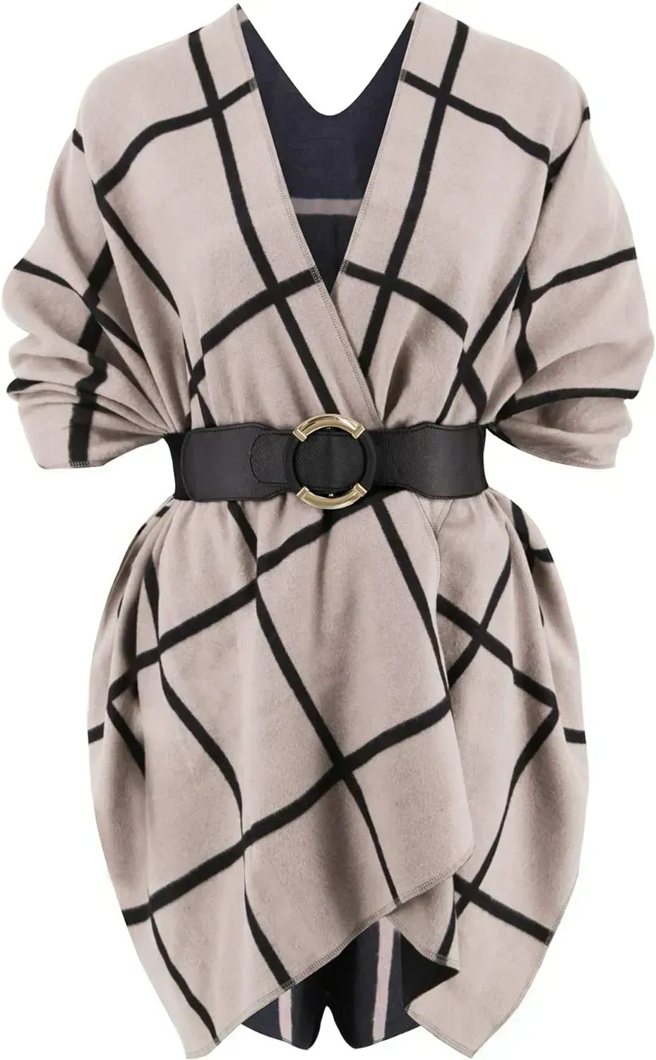 Women's Shawl Wrap Poncho Ruana Cape Open Front Cardigan Shawls for Fall Winter