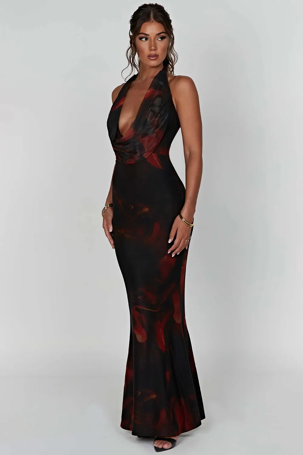 Spring/Summer Chrishelle Maxi Dress - Fire Print