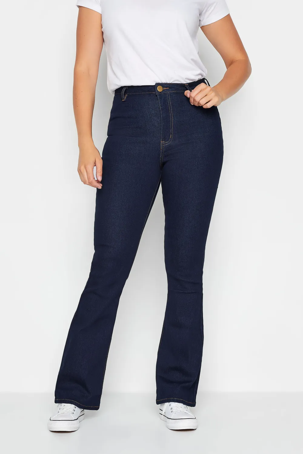 LTS Tall Black Denim Flared Jeans