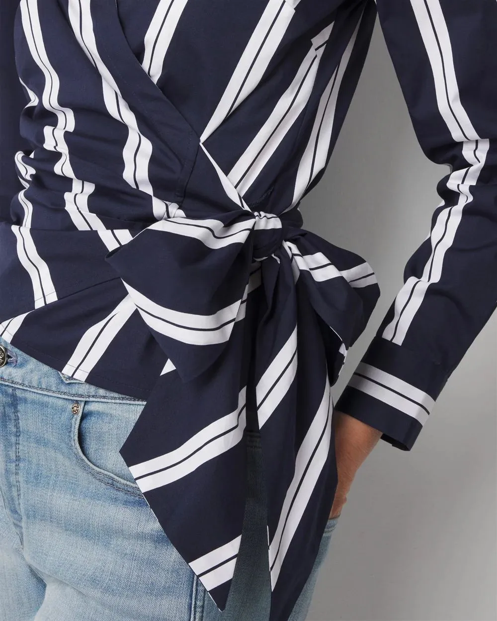 Surplice Poplin Shirt