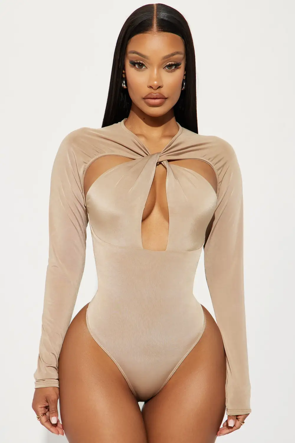 Don't Get It Twisted Bodysuit - Mocha
