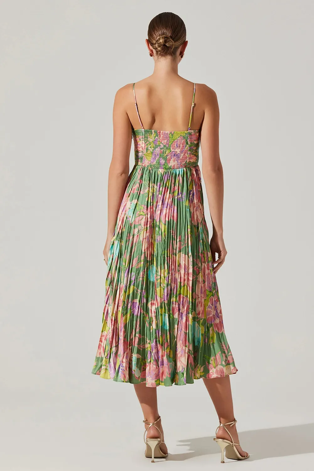 MAEVE PLEATED MIDI DRESS