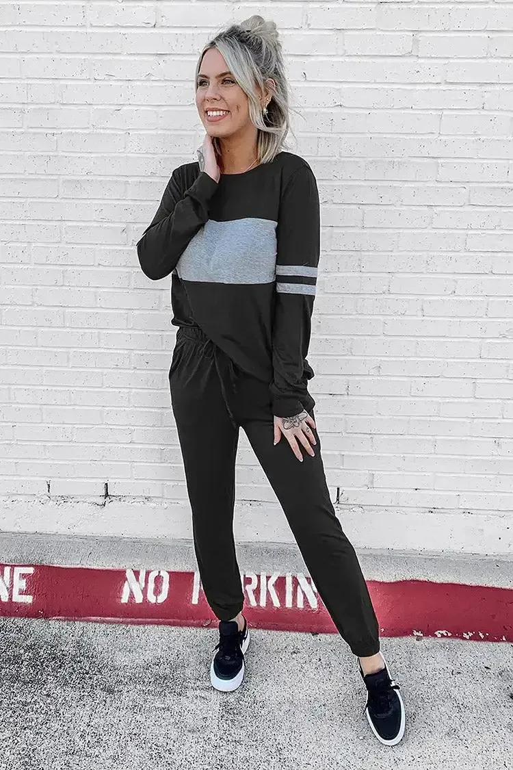 Women 2 Piece Long Sleeve Tracksuit with Long Pants