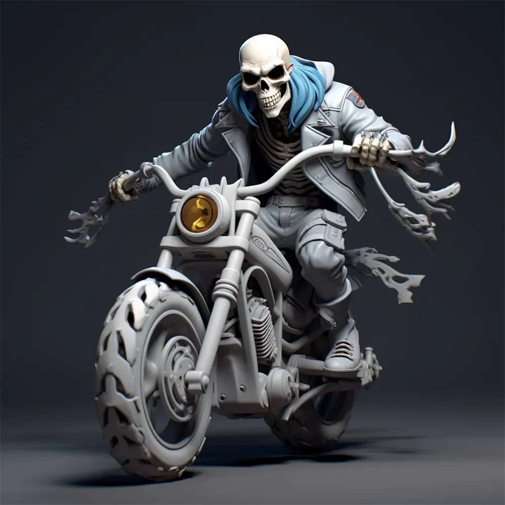 Cool Skeleton Figures Sports Series Skull Resin Crafts Halloween Decoration