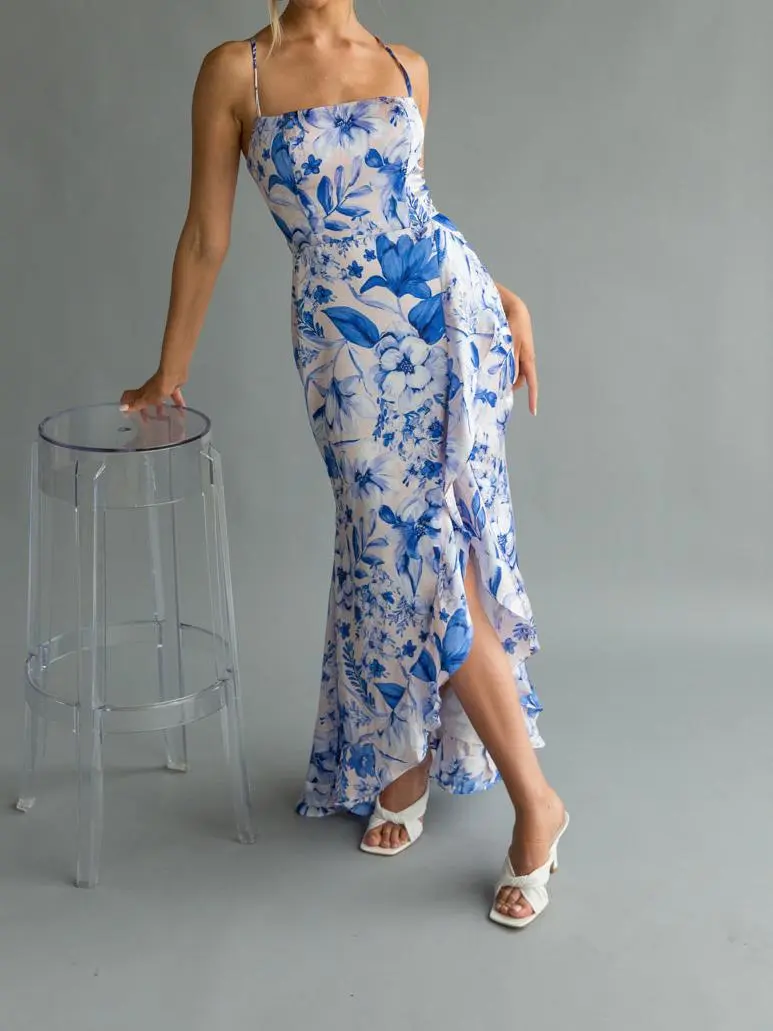 Kimber Floral Ruffle Maxi Dress