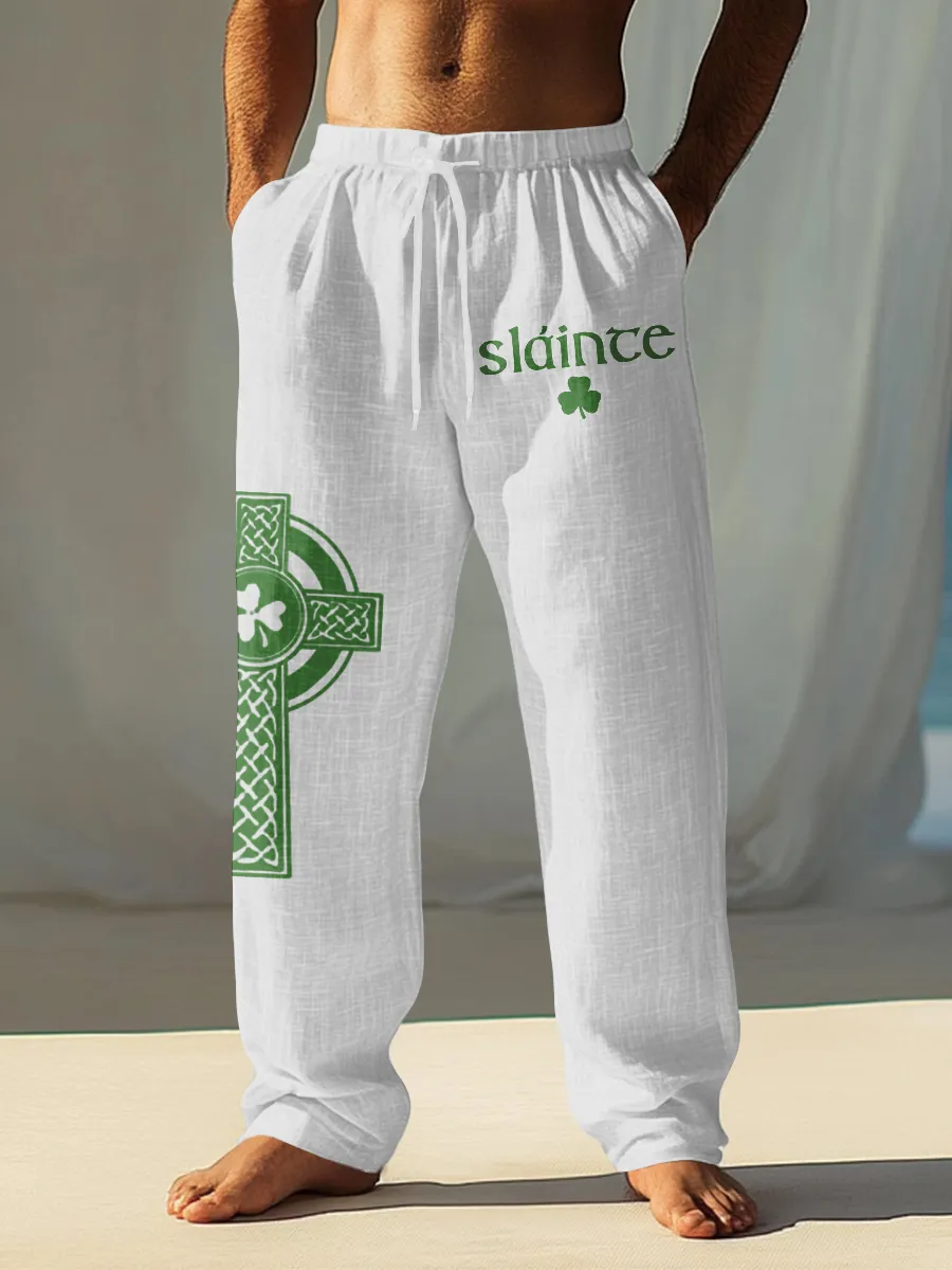 St. Patrick's Day Art Print Casual Pants
