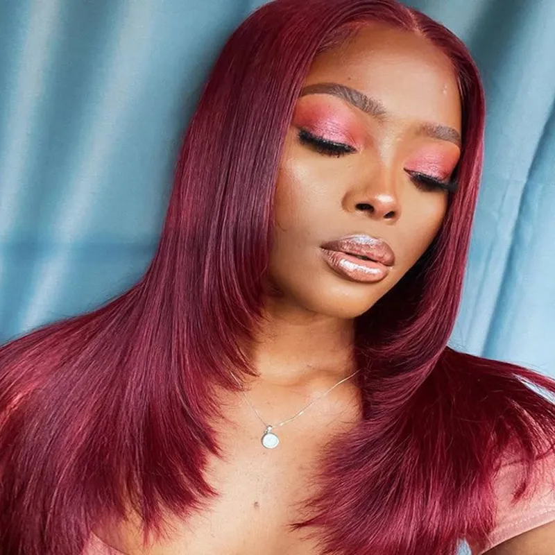 99j Wear Go Glueless Layered 13×6 Straight Human Hair Wig Pre Everything