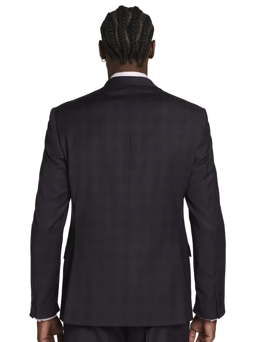 Michael Strahan Classic Fit Wool Blend Plaid Suit Jacket