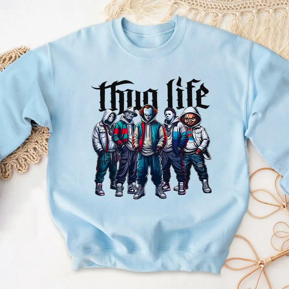 Thug Life Horror Colorful Sweater Long Sleeve Hoodie Of You