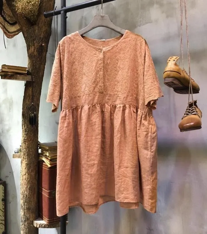 Women's casual cotton and linen tops