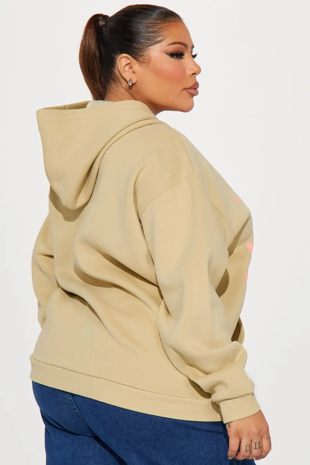 It's A New York Vibe Graphic Hoodie - Sand