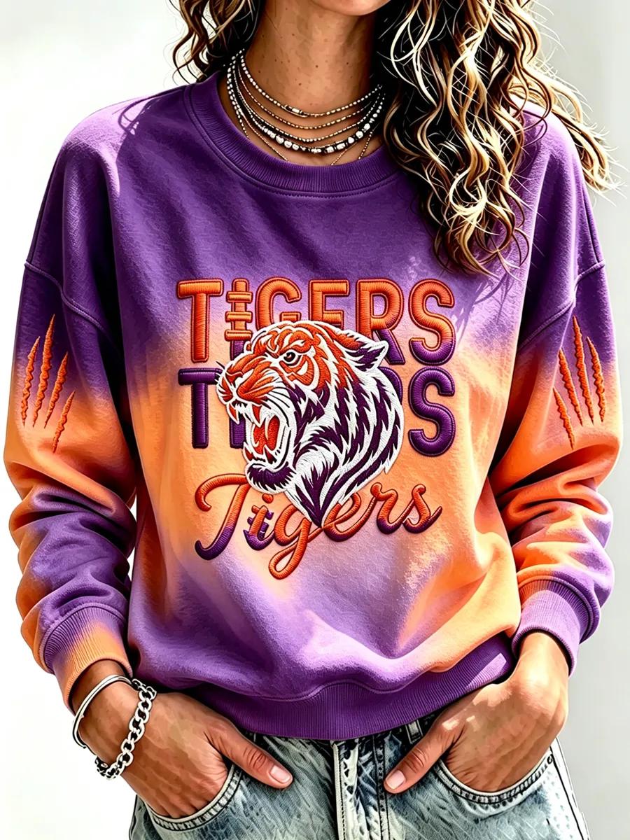Ladies' Rugby Printed Round Neck T-Shirt
