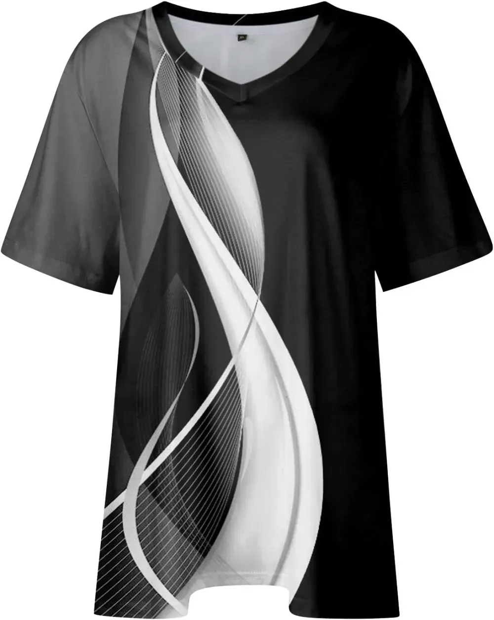 Plus Size Tops for Women Dressy Short Sleeve V Neck Shirts for Women Summer Tops for Women 2024 Floral Print Top