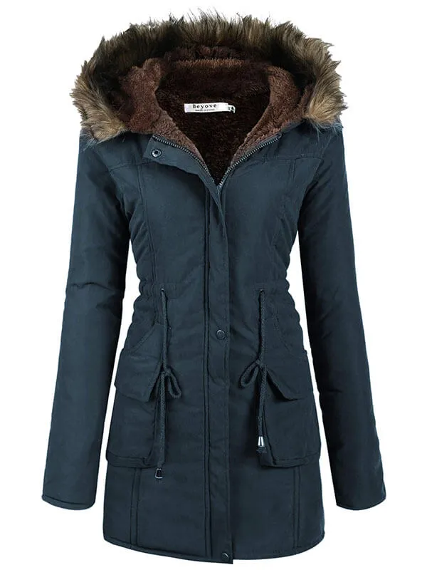 Women's hooded warm winter jacket